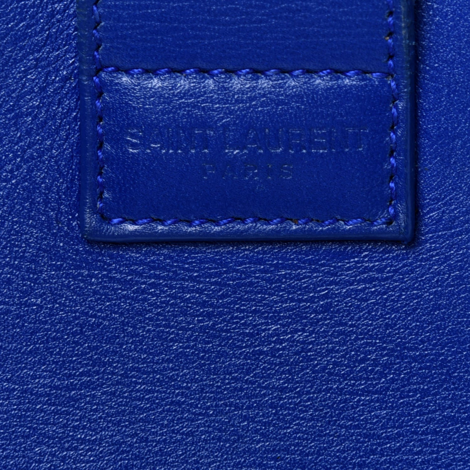 Saint Laurent Smooth Calfskin Small Monogram Cabas Blue Majorelle 22 of 30