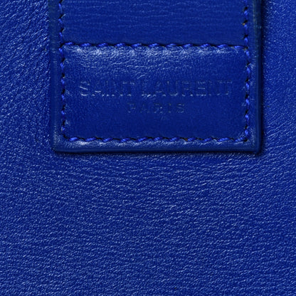 Saint Laurent Smooth Calfskin Small Monogram Cabas Blue Majorelle 22 of 30
