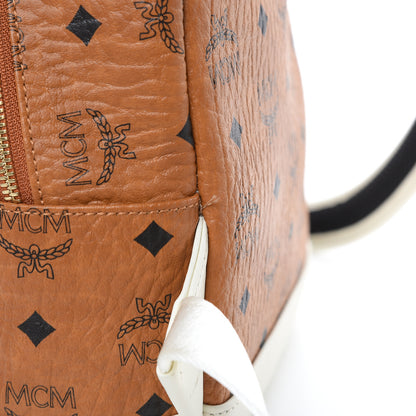 MCM Visetos Mini Stark Backpack Cognac White 9 of 10