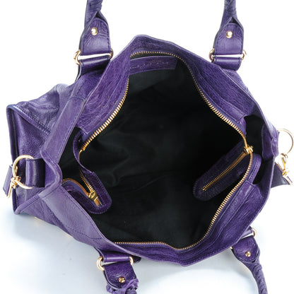 Balenciaga Agneau Giant 21 Gold Hardware Part Time Dark Violet 5 of 7