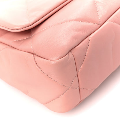 Chanel Goatskin Quilted Medium Chanel 19 Flap Light Pink 9 of 10