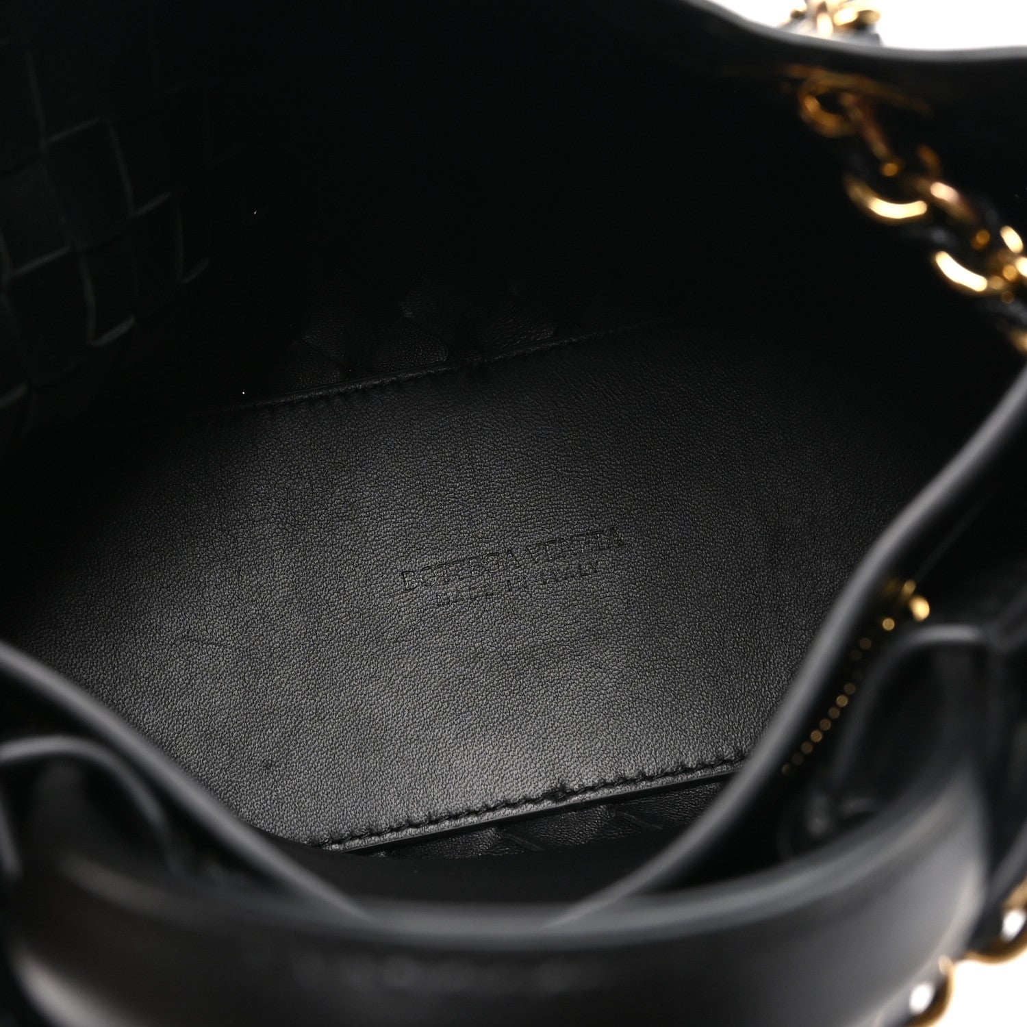 Bottega Veneta Nappa Intrecciato Small Andiamo With Chain Shoulder Bag Black 5 of 9