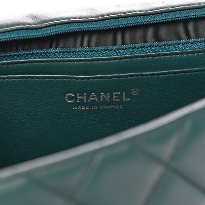 Chanel Lambskin Quilted Maxi Single Flap Turquoise 6 of 18
