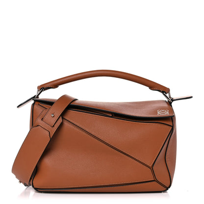 Loewe Calfskin Medium Puzzle Bag Tan 1 of 9