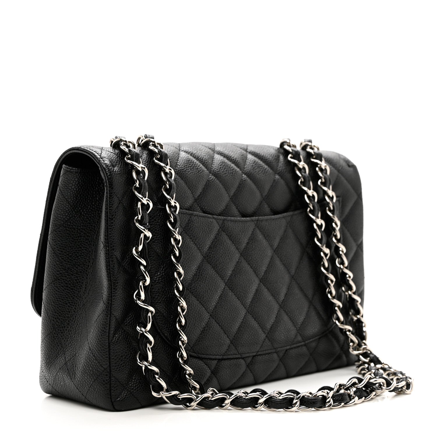 Chanel Caviar Quilted Jumbo Single Flap Black 3 of 11