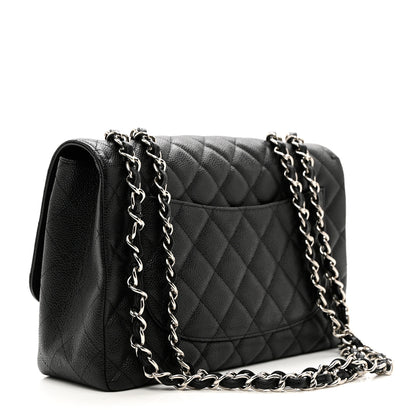 Chanel Caviar Quilted Jumbo Single Flap Black 3 of 11