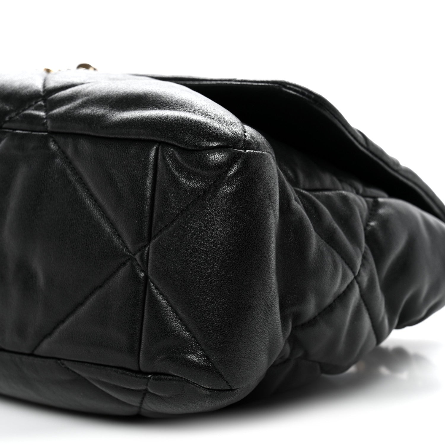 Chanel Goatskin Quilted Large Chanel 19 Flap Black 10 of 12