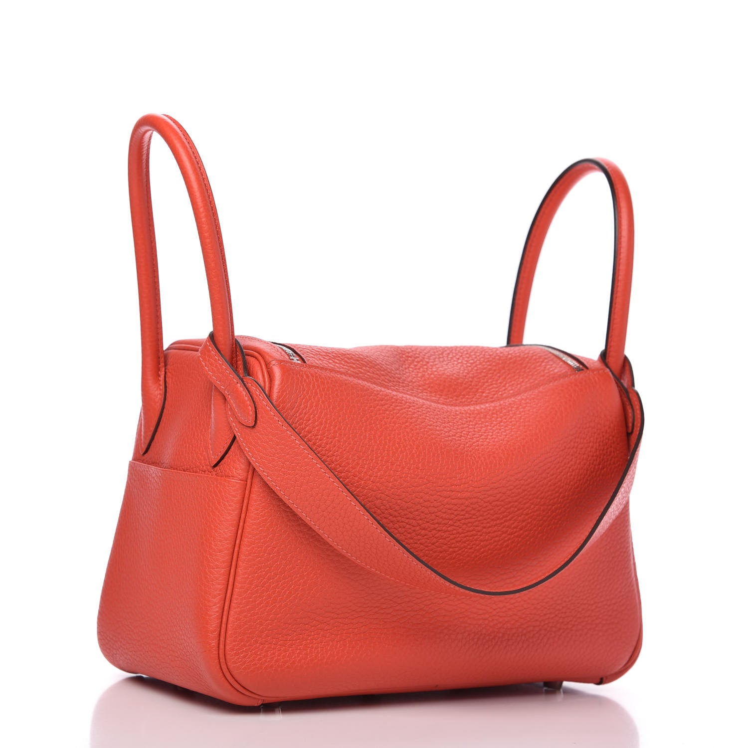 Hermes Taurillon Clemence Lindy 26 Rouge Pivoine 3 of 9