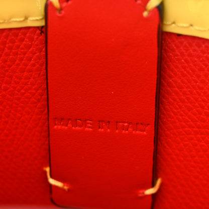 Christian Louboutin Patent Calfskin Spikes Mini East West Cabata Tote Yellow 7 of 10