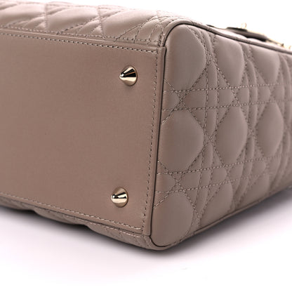 Christian Dior Lambskin Cannage Medium Lady Dior Warm Taupe 8 of 9