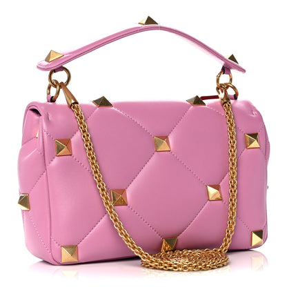 Valentino Garavani Nappa Large Roman Stud Shoulder Bag Giacinto 3 of 11