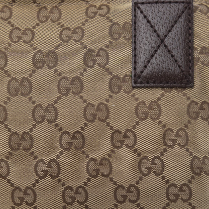 Gucci GG Monogram Medium Web Handle Bucket Tote Dark Brown 11 of 12