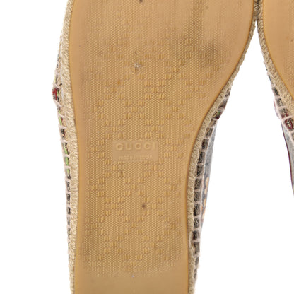 Gucci GG Supreme Monogram Tian Womens Espadrilles 36 Beige Multicolor Red 7 of 9