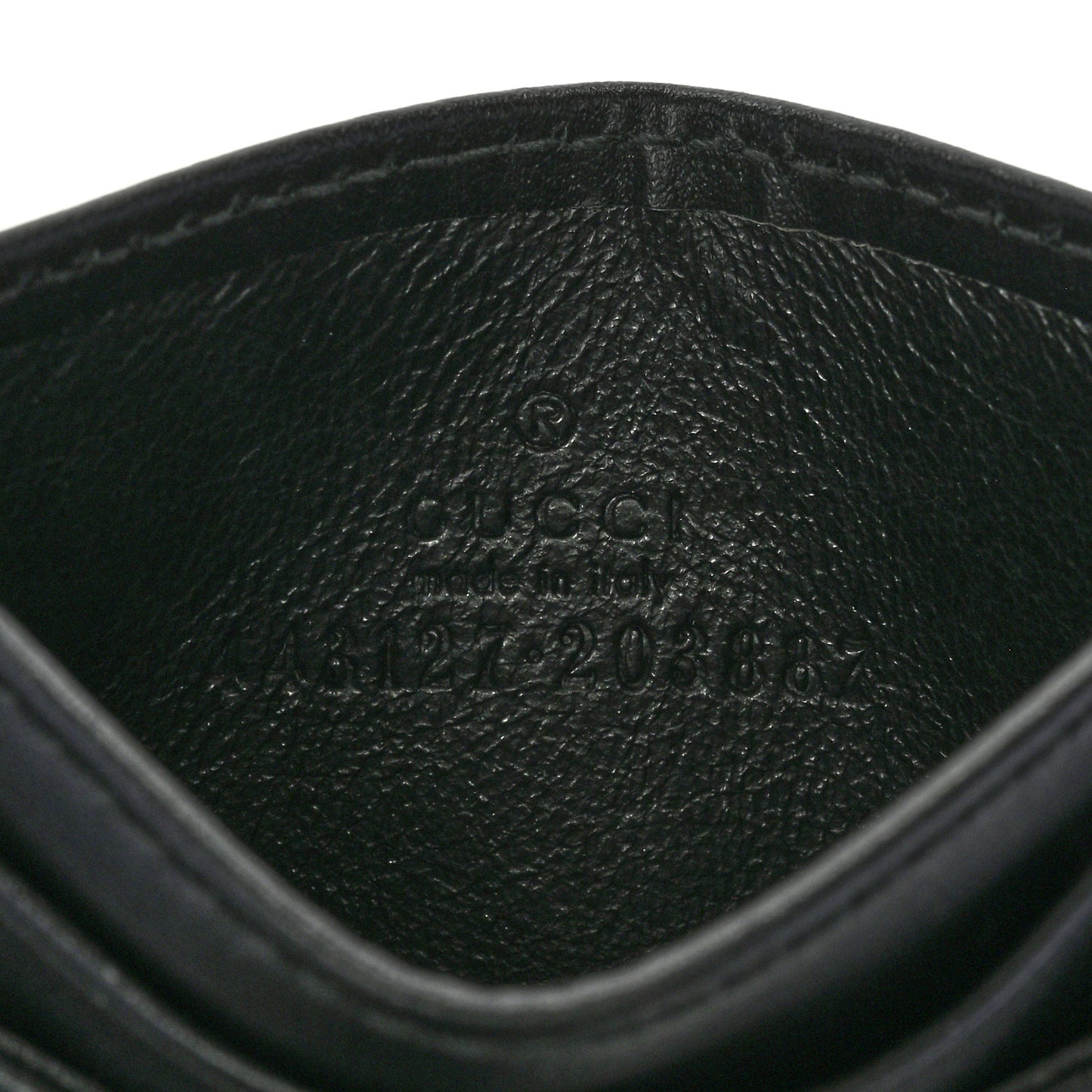 Calfskin Matelasse GG Marmont Card Holder Black