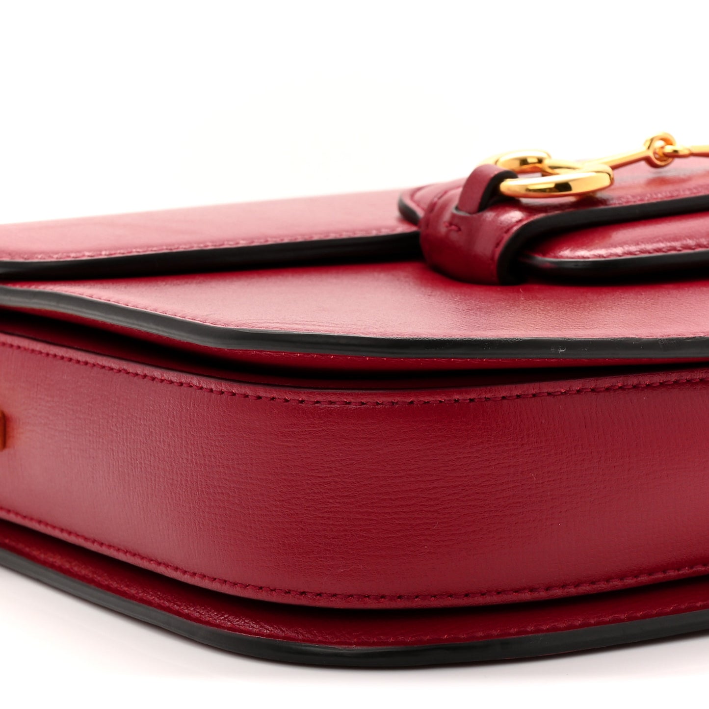 Azalea Calfskin Horsebit 1955 Shoulder Bag New Cherry Red