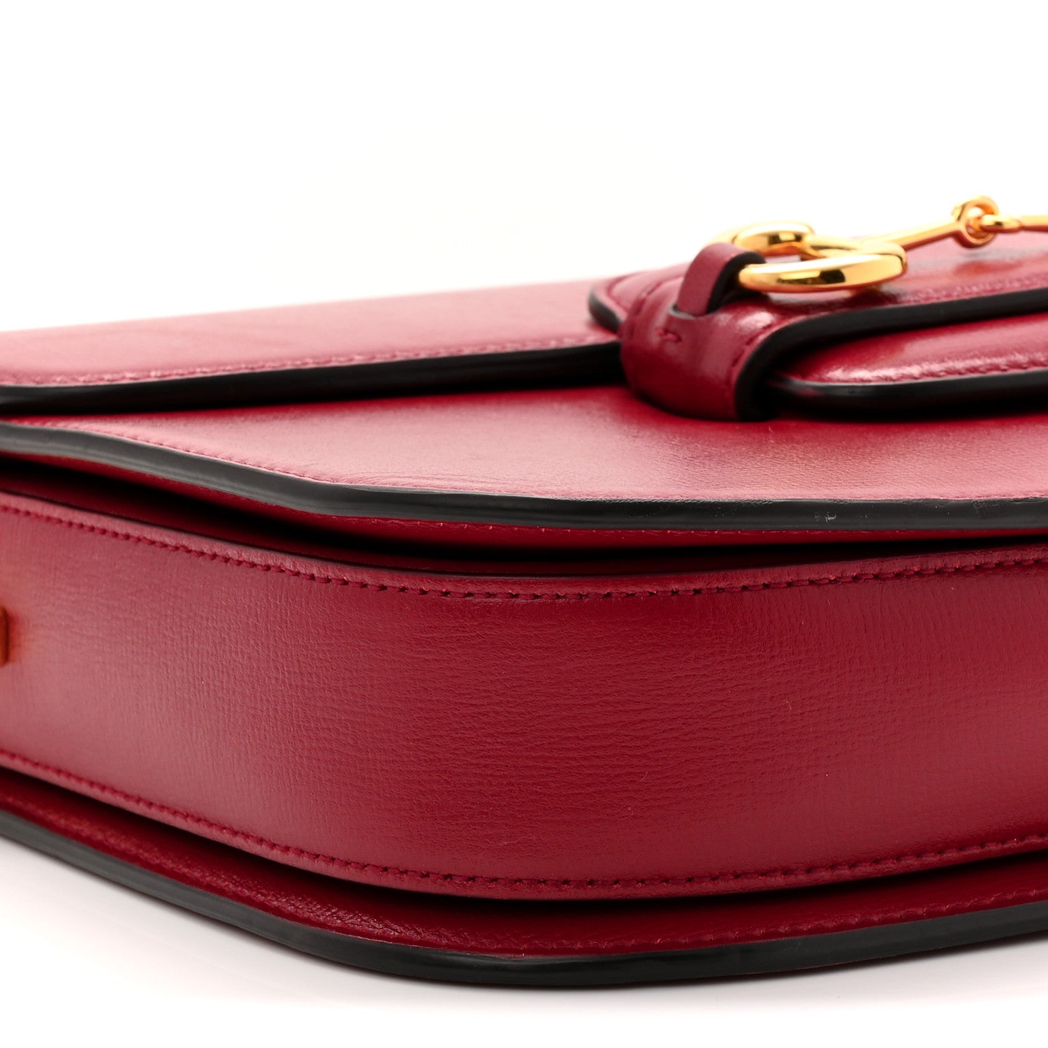 Gucci Azalea Calfskin Horsebit 1955 Shoulder Bag New Cherry Red 9 of 10