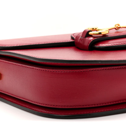 Gucci Azalea Calfskin Horsebit 1955 Shoulder Bag New Cherry Red 9 of 10