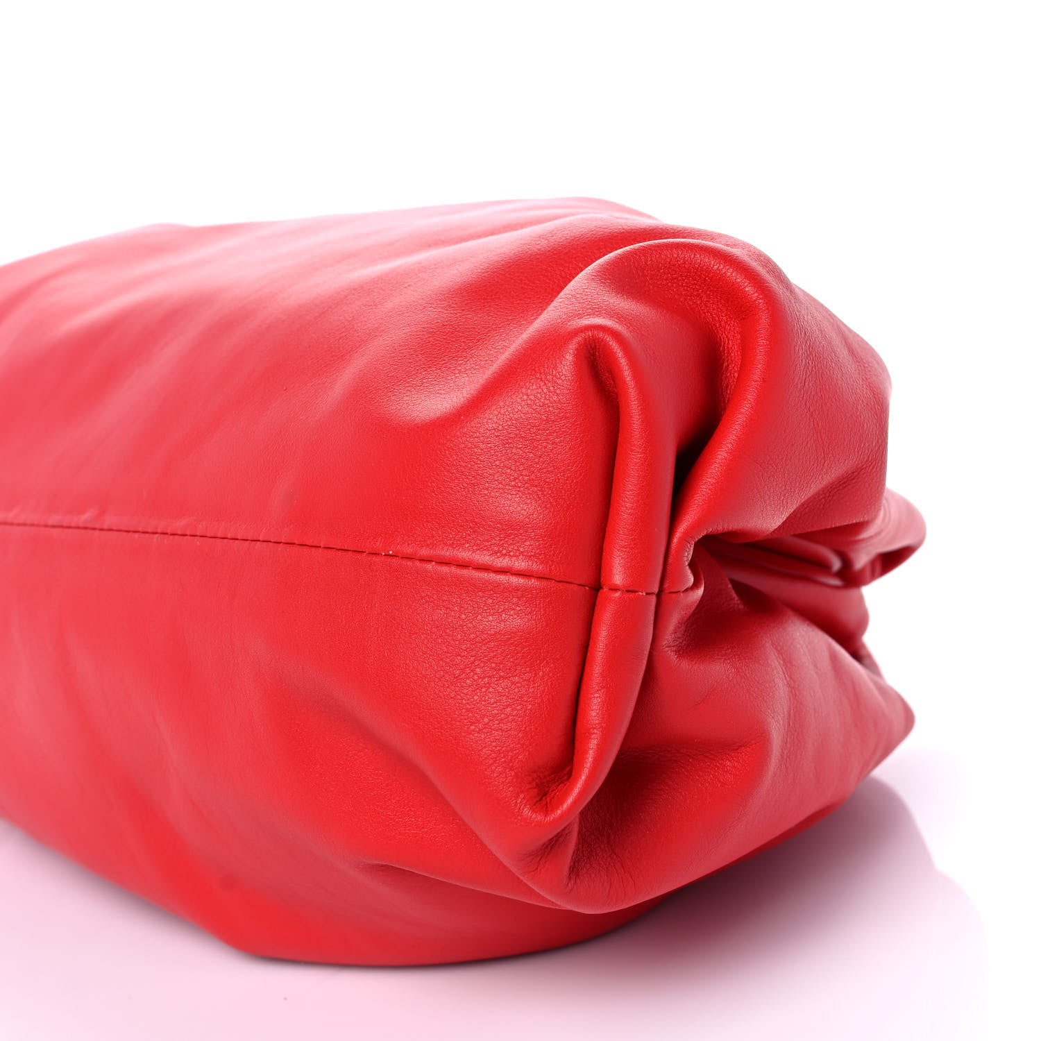 Bottega Veneta Smooth Butter Calf The Pouch Oversized Clutch Bright Red 9 of 9