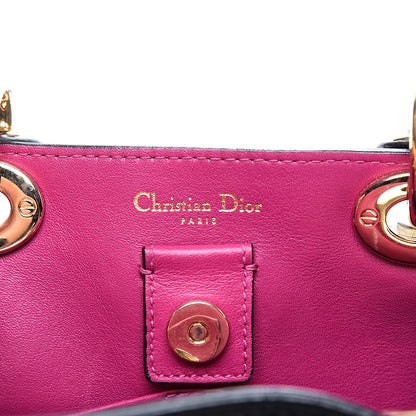 Christian Dior Bullcalf Small Diorissimo Tote Black Rose Indien 5 of 9