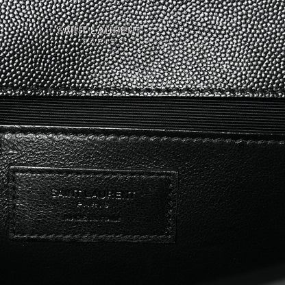 Saint Laurent Grain De Poudre Medium Classic Monogram Monochrome Kate Satchel Black 6 of 9