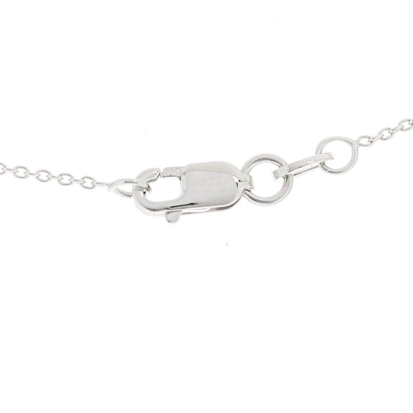 18K White Gold Love Necklace