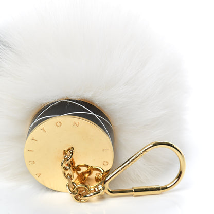 Louis Vuitton Fox Fur Fuzzy V Bag Charm White 3 of 3