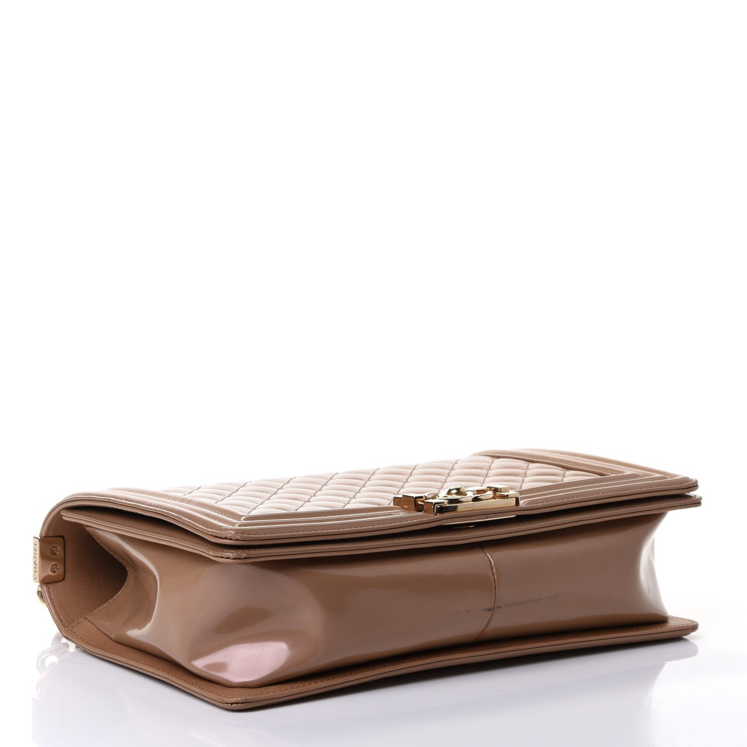 Chanel Glazed Calfskin Quilted New Medium Boy Flap Beige 3 of 5