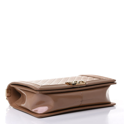 Chanel Glazed Calfskin Quilted New Medium Boy Flap Beige 3 of 5
