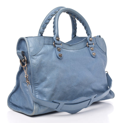 Balenciaga Agneau Giant 12 Rose Gold Hardware City Bleu Indigo 3 of 14