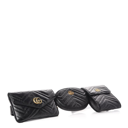 Gucci Calfskin Matelasse GG Marmont 2.0 Multi Belt Bag 85 34 Black 4 of 15
