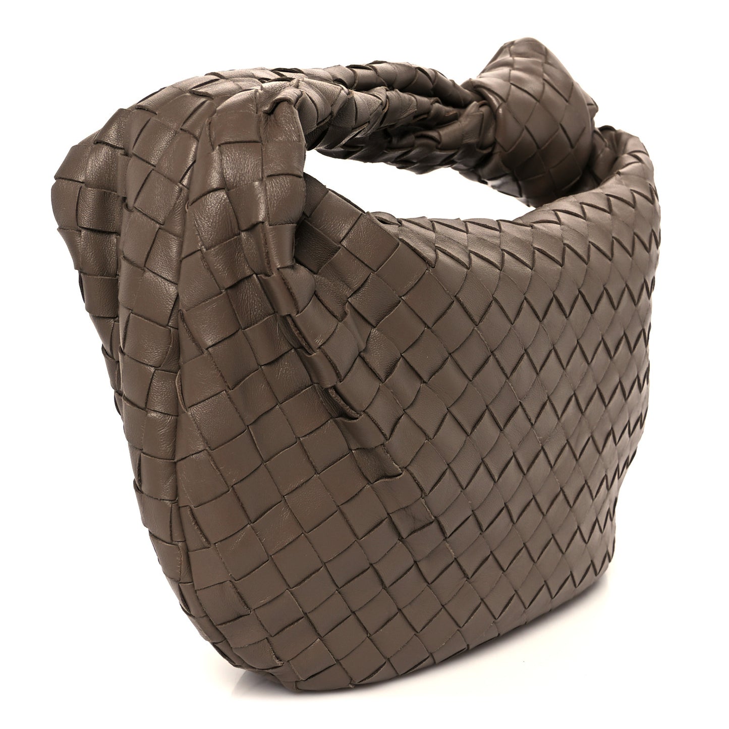 Nappa Intrecciato Teen Jodie Hobo Dark Taupe
