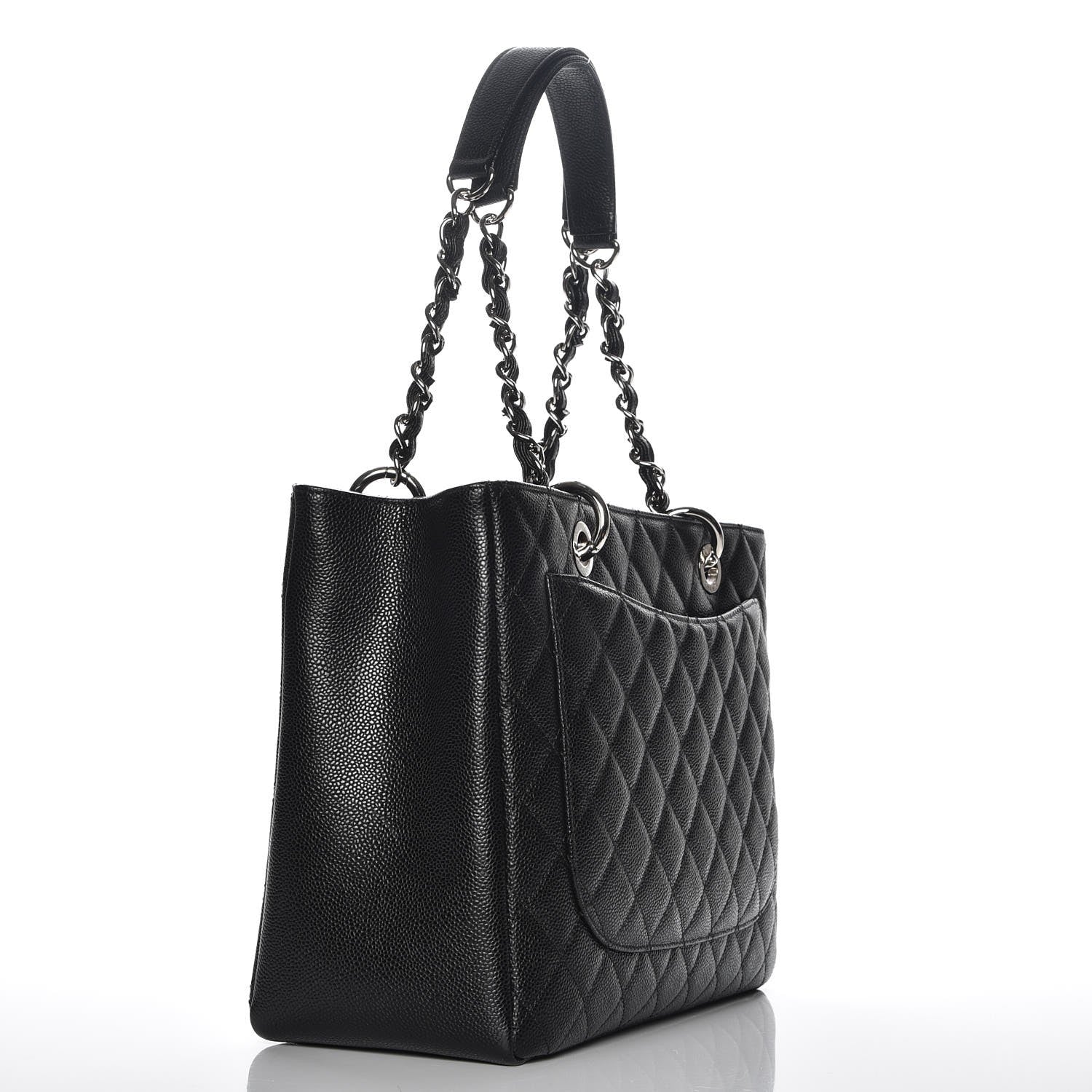Chanel Caviar Quilted Grand Shopping Tote GST Black 5 of 9