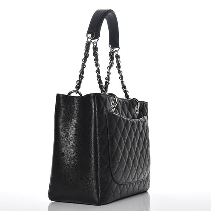 Chanel Caviar Quilted Grand Shopping Tote GST Black 5 of 9