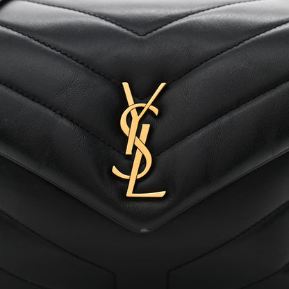 Saint Laurent Calfskin Y Quilted Monogram Toy Loulou Crossbody Bag Black 8 of 14