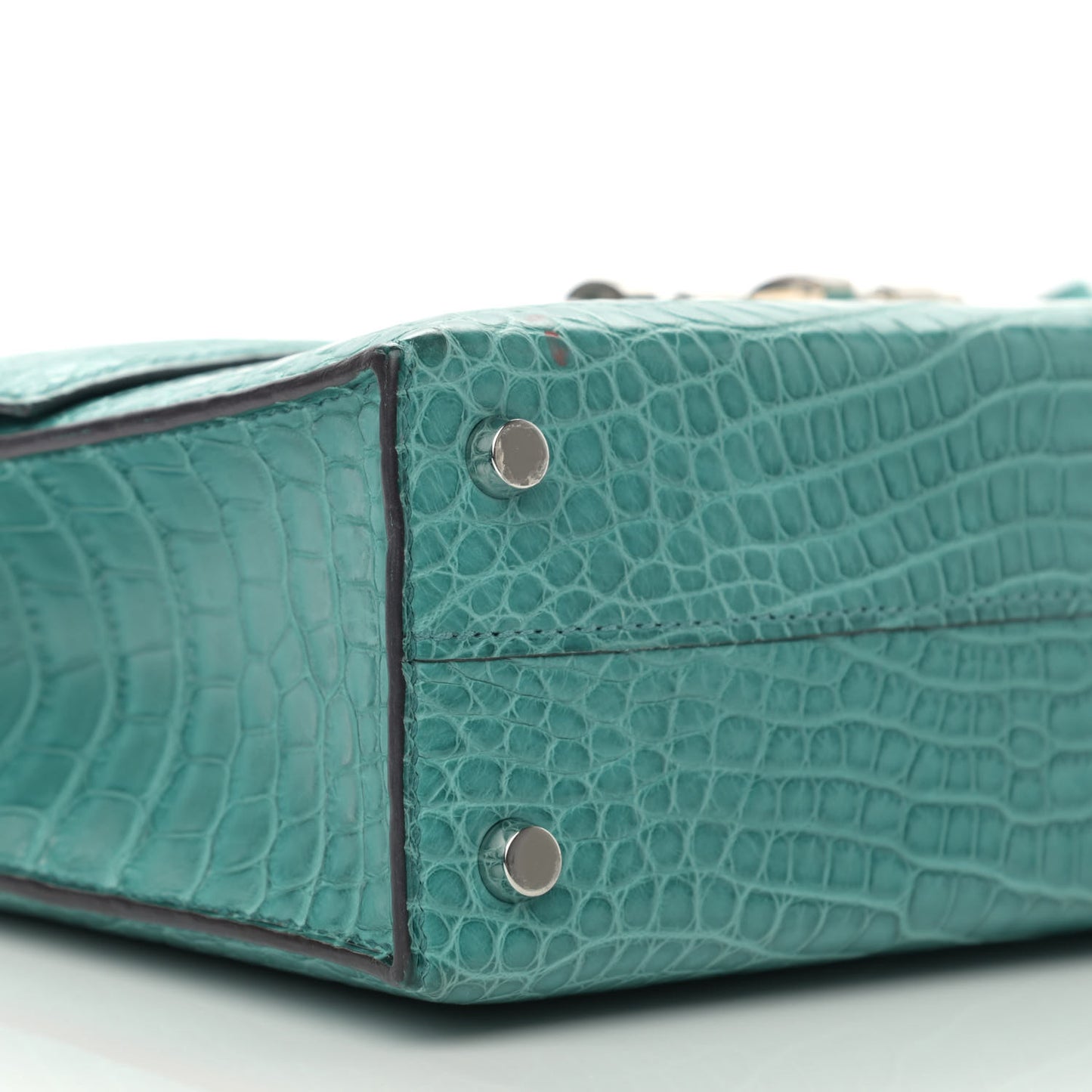 Matte Alligator Verrou 21 Bleu Paon