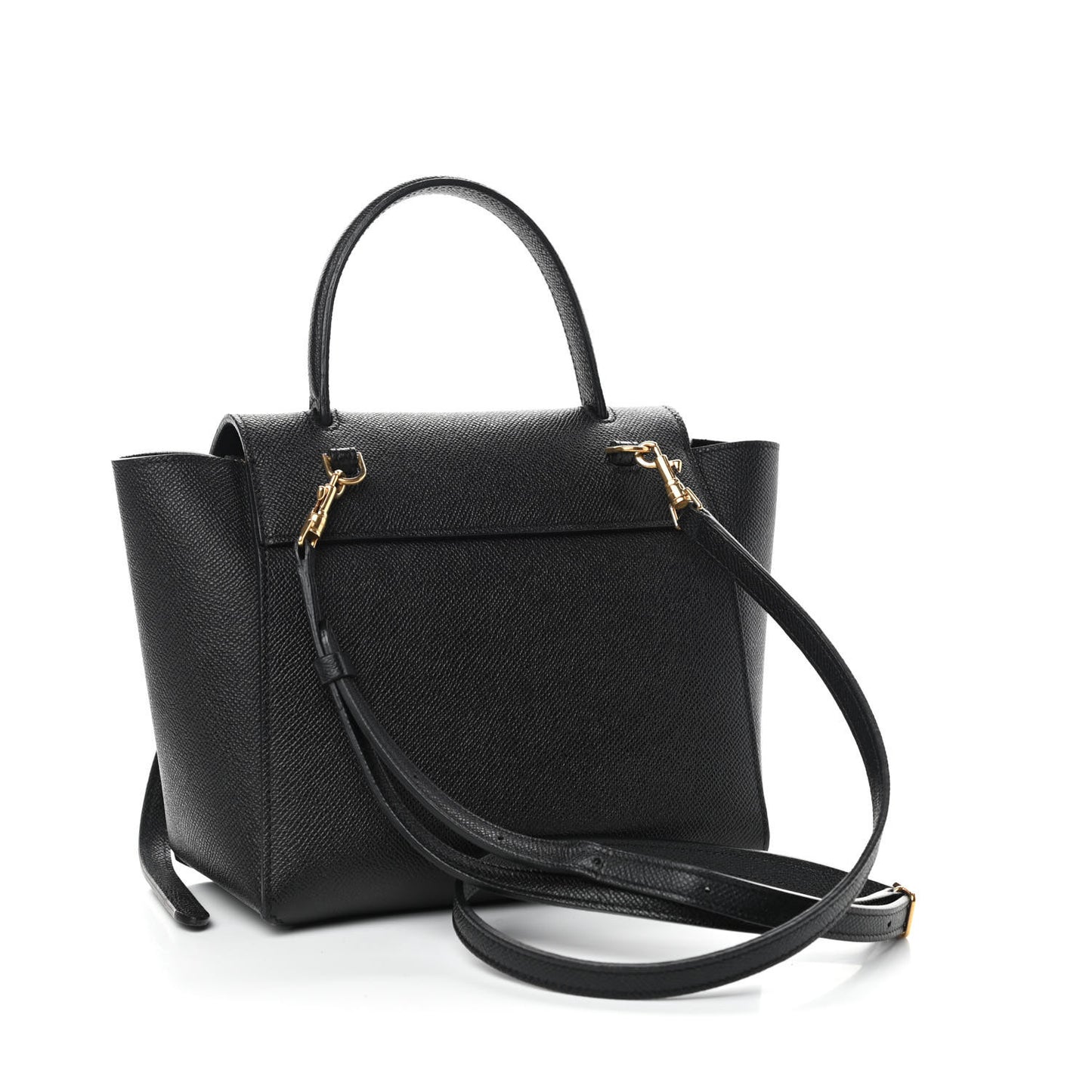 Grained Calfskin Nano Belt Bag Black