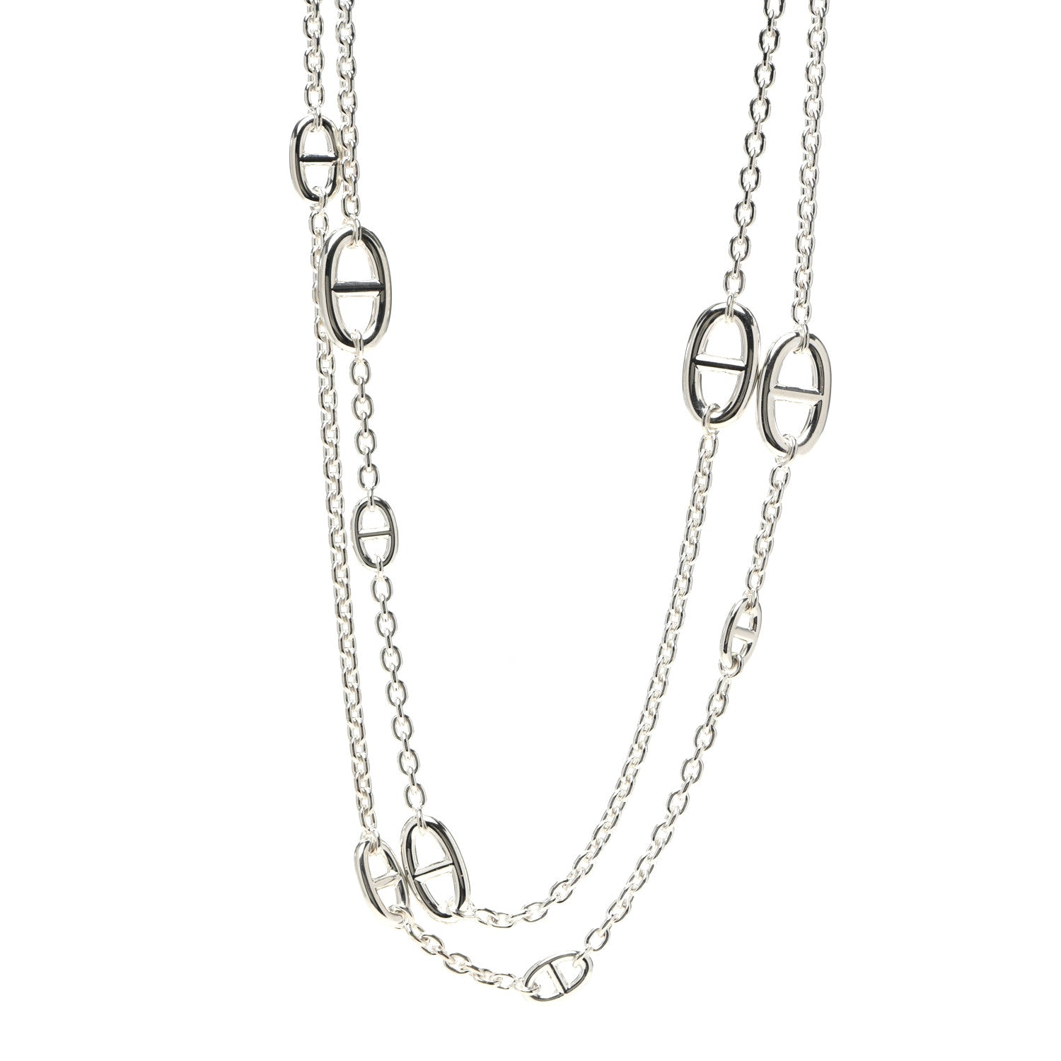 Hermes Sterling Silver Farandole Necklace 120 1 of 5