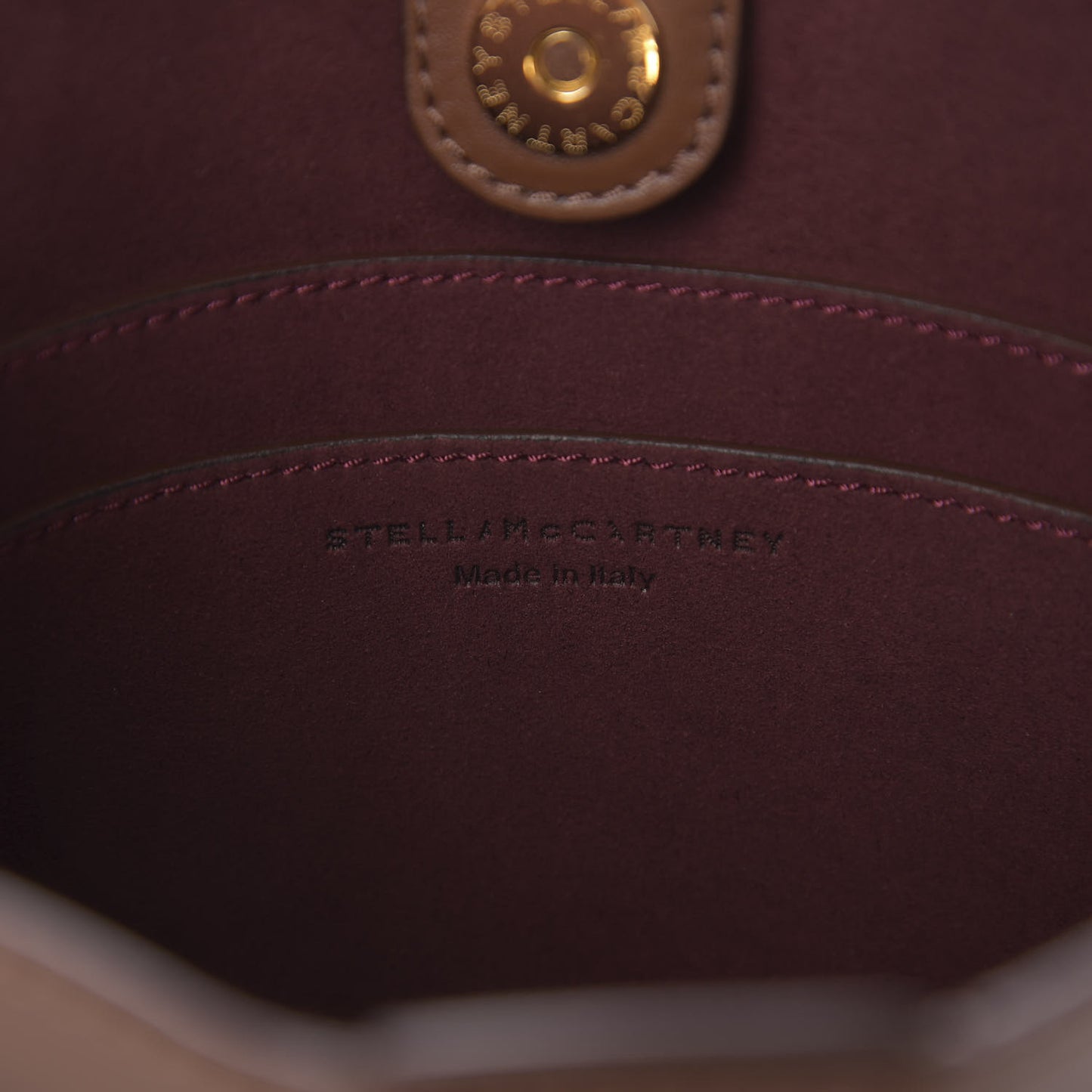 Eco Alter Nappa Perforated Logo Tiny Crossbody Cinnamon