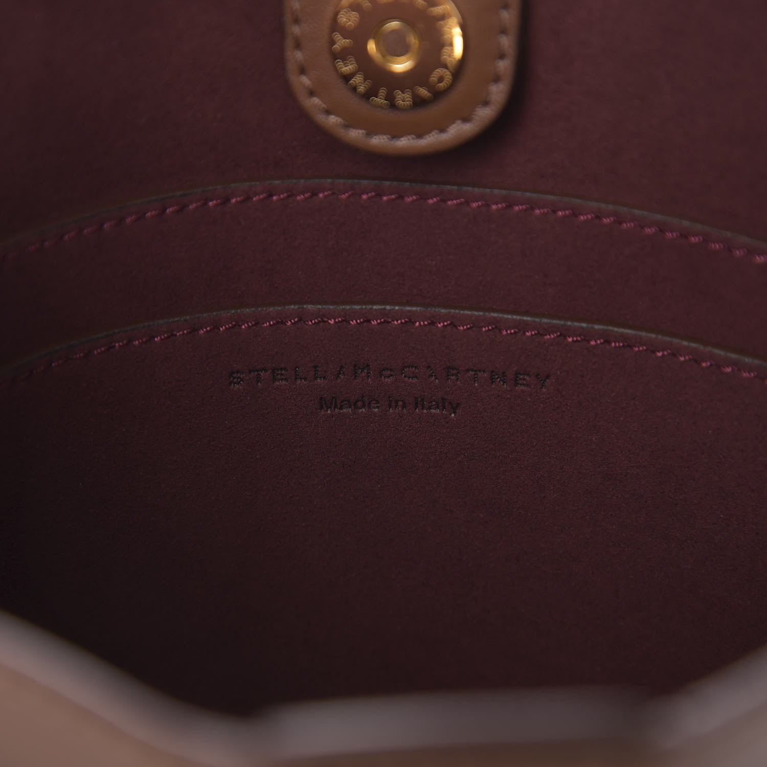 Stella McCartney Eco Alter Nappa Perforated Logo Tiny Crossbody Cinnamon 6 of 9