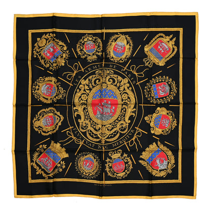 Hermes Silk Les Armes De Paris Scarf 90 1 of 4