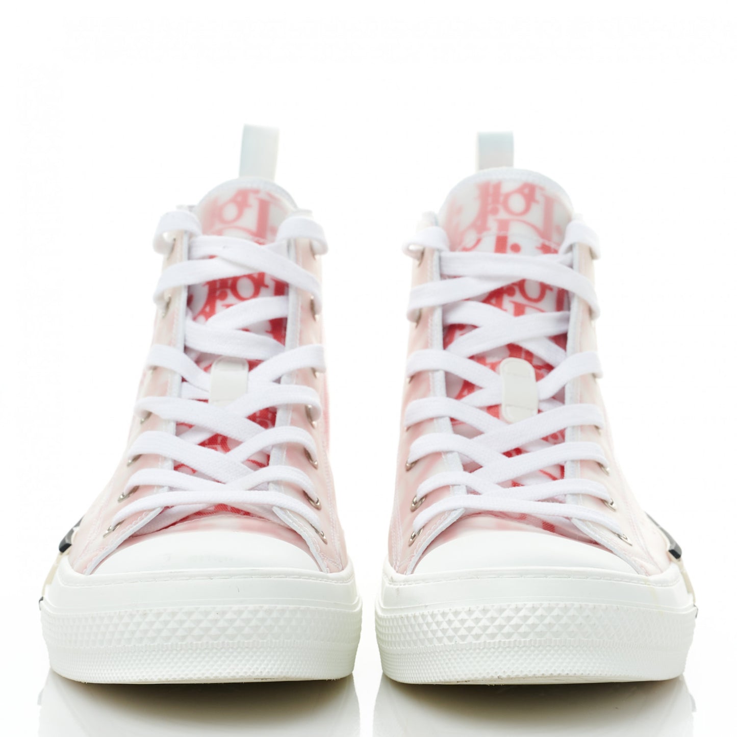 Canvas Oblique Mens B23 High Top Sneakers 43 Red White