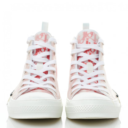Christian Dior Canvas Oblique Mens B23 High Top Sneakers 43 Red White 2 of 10