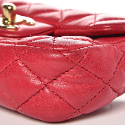 Chanel Lambskin Quilted Extra Mini Flap Heart Valentine Charms Red 8 of 9
