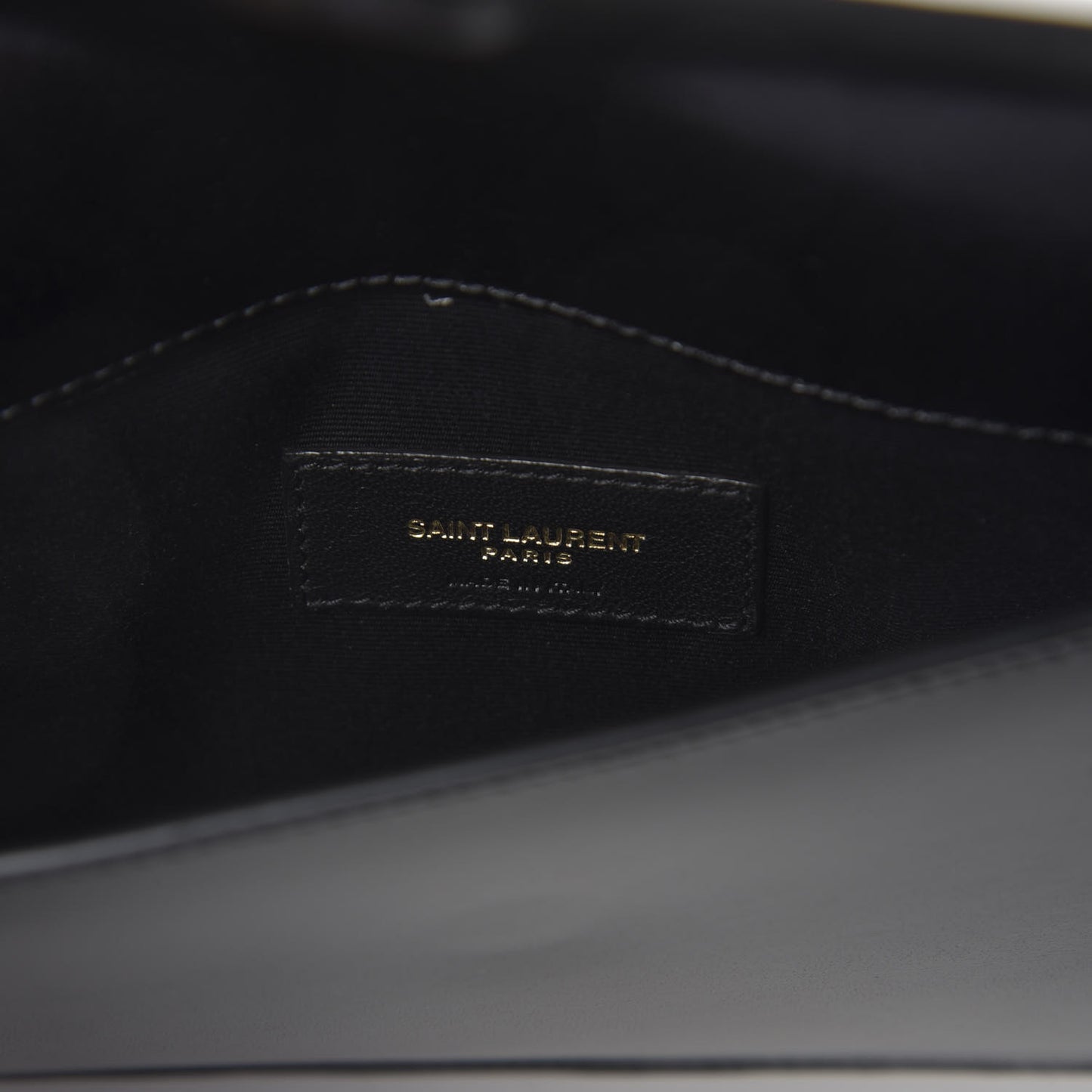 Smooth Shiny Calfskin Monogram Uptown Pouch Black