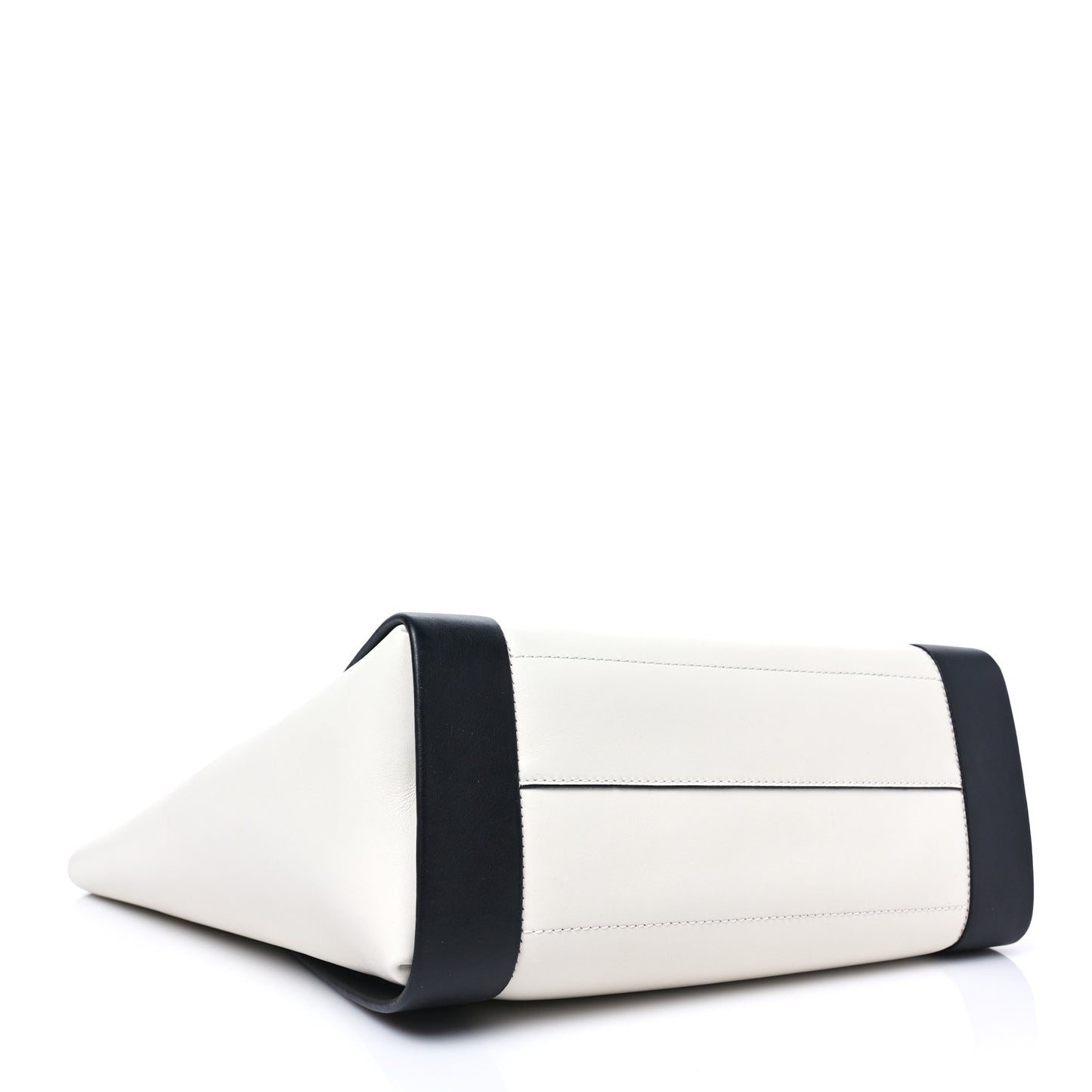 Calfskin Embossed Signature Shopper White Red