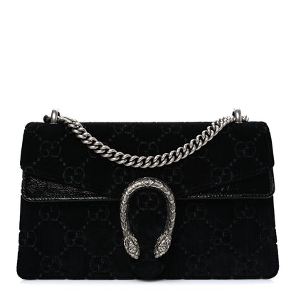 Gucci Velvet GG Monogram Small Dionysus Shoulder Bag Black 1 of 10