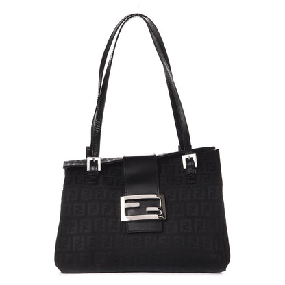 Fendi Zucchino Small Shoulder Bag Black 1 of 10