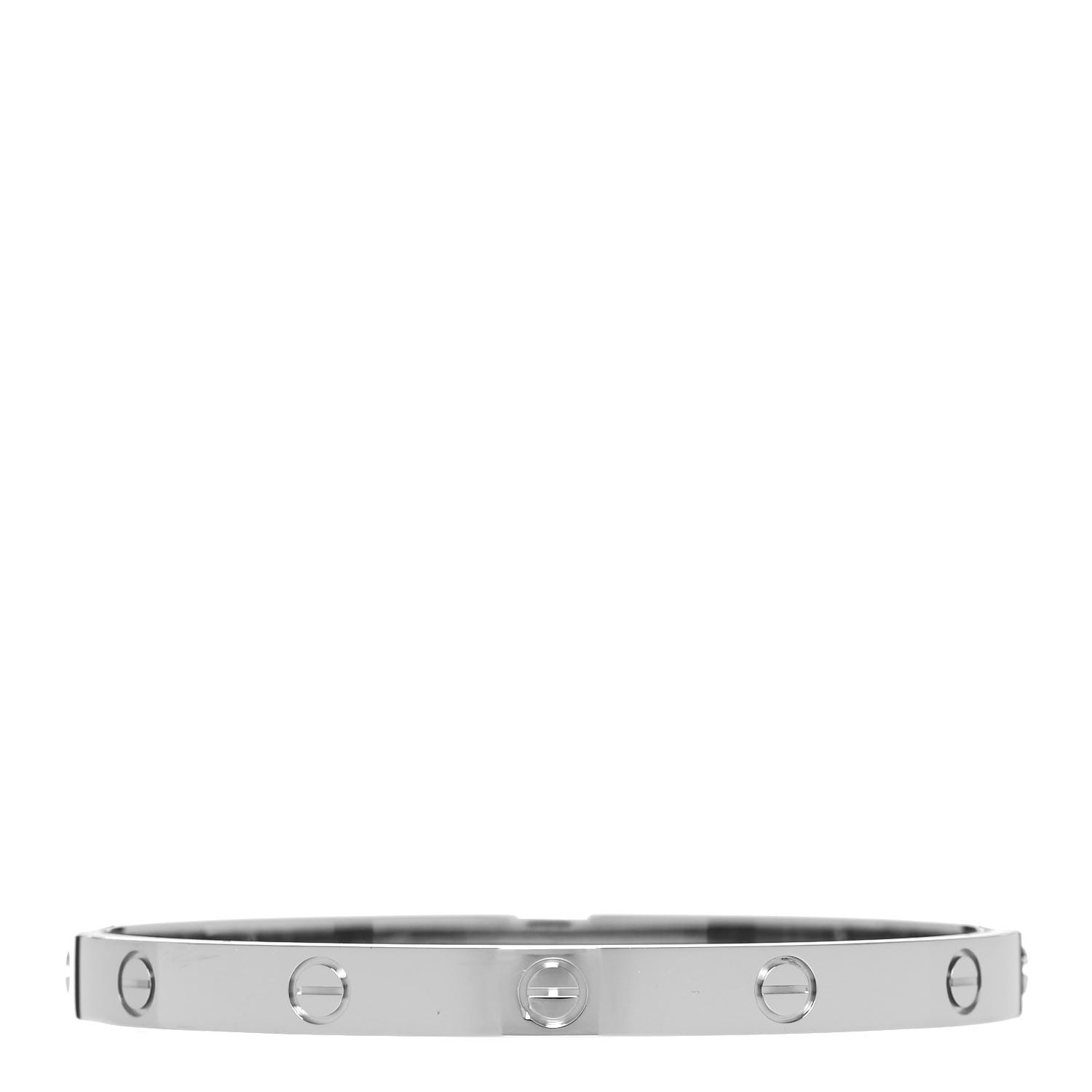 Cartier 18K White Gold LOVE Bracelet 18 3 of 5