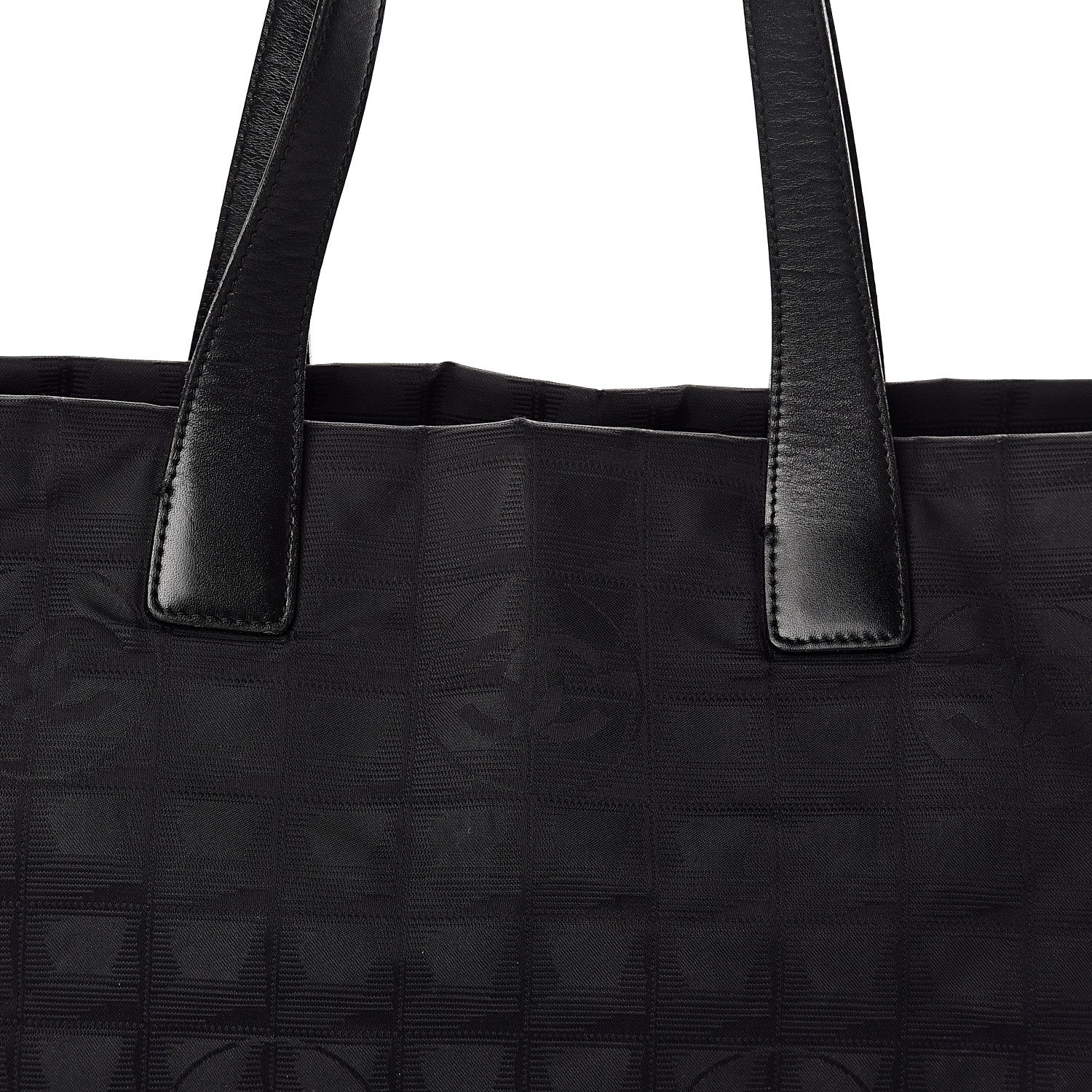 Chanel Nylon Large Travel Tote Black 7 of 9