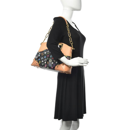 Louis Vuitton Monogram Multicolor Judy MM Black 2 of 8